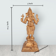 Ganesha Standing On Base Murti - 10.5 x 5 Inches | Panchaloha Idol/ Ganapathi Statue Decor for Home & Pooja - Retail Maharaj