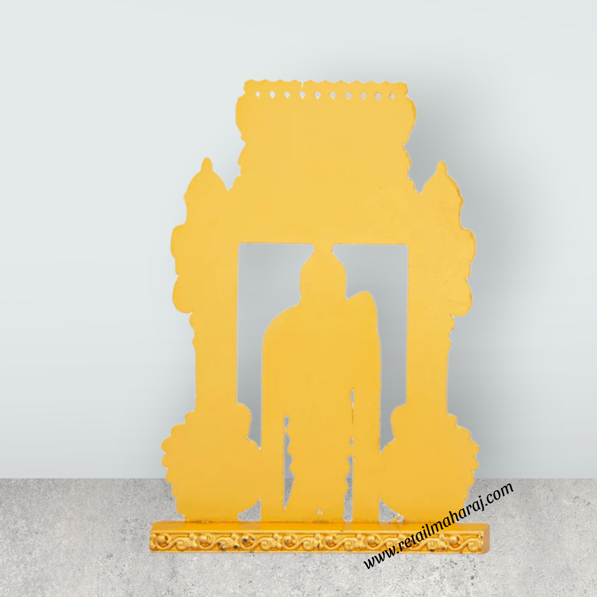 Murugan Statue With Temple Design Arch - 3 x 2.25 Inches | Zinc Kartikeya Statue/ Murugan Silai for Table Top - Retail Maharaj