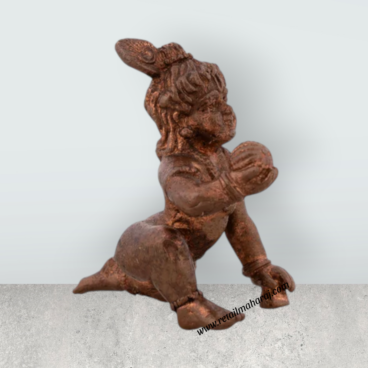 Crawling Krishna Murti - 1.5 x 1 Inches | Copper Idol/ Crawling Krishna Idol for Pooja - Retail Maharaj