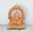 Ganesh Murti With Arch - 2.5 x 1.75 Inches | Copper Idol/ Ganpati Murti Sitting On Base for Pooja - Retail Maharaj