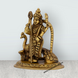 Murugan Statue With Peacock - 3 x 2.75 Inches | Antique Brass Murugan Idol/ Standing Murugan Silai for Pooja - Retail Maharaj