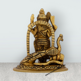 Murugan Statue With Peacock - 3 x 2.75 Inches | Antique Brass Murugan Idol/ Standing Murugan Silai for Pooja - Retail Maharaj