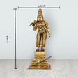 Meenakshi Amman Statue Standing On Base - 9 X 3 Inches | Meenakshi Amman Idol/ Antique Brass Idol For Temple Pooja - Retail Maharaj