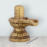 Shiv Ling Murti - 1.75 X 1.75 Inches | Shiva Lingam Statue/ Shiv Ling Statue/ Antique Brass Idol For Worship - Retail Maharaj