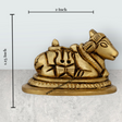 Nandi Statue With Base - 1.25 X 2 Inches | Antique Brass Idol/ Nandhi Statue For Spiritual Vibes And Pooja - Retail Maharaj