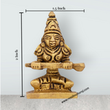 Annapurna Devi Murti - 2 x 1.5 Inches | Brass Statue/ Annapoorani Statue for Pooja - Retail Maharaj