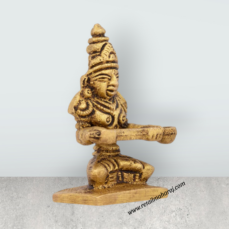 Annapurna Devi Murti - 2 x 1.5 Inches | Brass Statue/ Annapoorani Statue for Pooja - Retail Maharaj