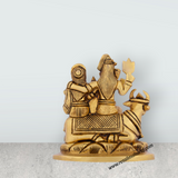 Shivan Family - 5.5 x 4 Inches | Antique Brass Statue/ Sivan Family Statue for Pooja/ 1.345 Kgs Approx - Retail Maharaj