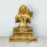 Ramanujar Statue Sitting On Base - 4 x 3 Inches | Antique Brass Idol/ Ramanujar Idol for Pooja - Retail Maharaj