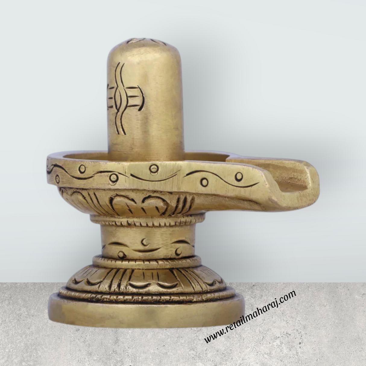 Shiv Ling Murti - 2.5 x 3 Inches | Antique Brass Idol/ Shiva Lingam Statue for Pooja/ 239 Gms Approx