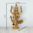 Murugan Statue Standing On Base - 5 x 2.5 Inches | Antique Brass Idol/ Murugan Silai with Peacock for Pooja - Retail Maharaj