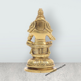 Ayyappan Statue - 5 x 3 Inches | Antique Brass Idol/ Ayyappan Idol for Pooja - Retail Maharaj