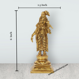 Andal Statue - 6 Inches | Antique Brass Statue/ Andal Idol for Pooja/ 500 Gms Approx - Retail Maharaj