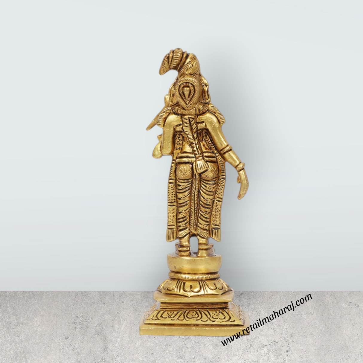 Andal Statue - 6 Inches | Antique Brass Statue/ Andal Idol for Pooja/ 500 Gms Approx - Retail Maharaj