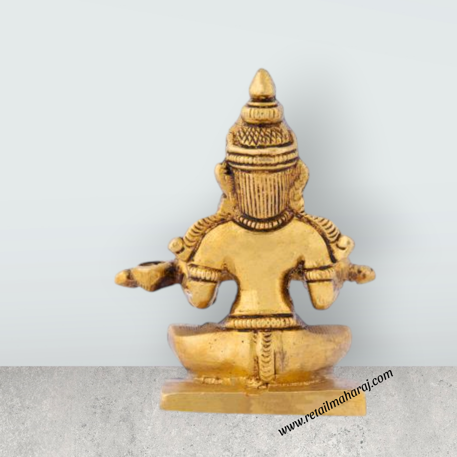 Annapuran Devi Murti - 3 x 2.5 Inches | Brass Idol/ Annapoorani Statue/ Annapurna Idol for Pooja - Retail Maharaj