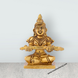 Annapuran Devi Murti - 3 x 2.5 Inches | Brass Idol/ Annapoorani Statue/ Annapurna Idol for Pooja - Retail Maharaj