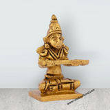 Annapuran Devi Murti - 2.5 x 1.5 Inches | Brass Idol/ Annapoorani Statue/ Annapurna Idol for Pooja - Retail Maharaj