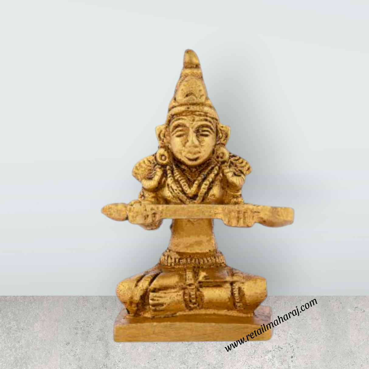 Annapuran Devi Murti - 2.5 x 1.5 Inches | Brass Idol/ Annapoorani Statue/ Annapurna Idol for Pooja - Retail Maharaj