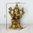 Ganesh Murti - Oval - 3 Inches | Antique Statue / Vinayagar Statue/ Ganesha Idol for Pooja - Retail Maharaj