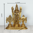 Balaji Murti - 13 Inches | Balaji Statue/ Antique Brass Statue/ Namam Shank Chakra Balaji Idol for Pooja - Retail Maharaj