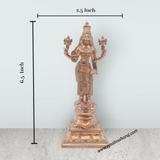 Vishnu Durga Statue Standing On Base - 6.5 x 2.5 Inches | Panchaloha Idol / Vishnu Durga Idol for Pooja - Retail Maharaj