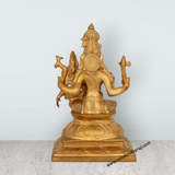 Uma Maheshwarar - 6 x 4 Inches | Panchaloha Idol / Shiv Parvati Murti / Shivan Parvati Statue for Pooja - Retail Maharaj