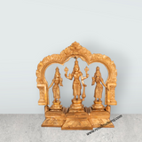 Ekasana Perumal Murti Set - 10 x 10 Inches | Panchaloha Idol / Perumal Statue For Home & Pooja - Retail Maharaj