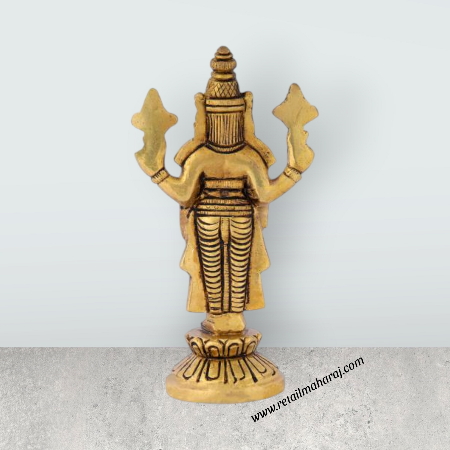 Balaji Standing - 5 Inches | Antique Brass Statue/ Balaji Idols for Pooja/ 375 Gms Approx - Retail Maharaj