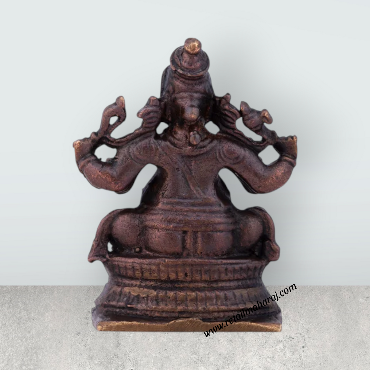Ganesha Murti Statue – 1.5 x 1 Inches Copper Idol Vinayaka Idol for Pooja – 40 Gms Approx - Retail Maharaj