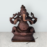 Ganesha Murti Statue – 1.5 x 1 Inches Copper Idol Vinayaka Idol for Pooja – 40 Gms Approx - Retail Maharaj