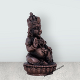 Kubera Statue - 1.5 x 1.25 Inches | Kuber Murti/ Copper Idol/ Kuberan Idol for Pooja/ 55 Gms Approx - Retail Maharaj