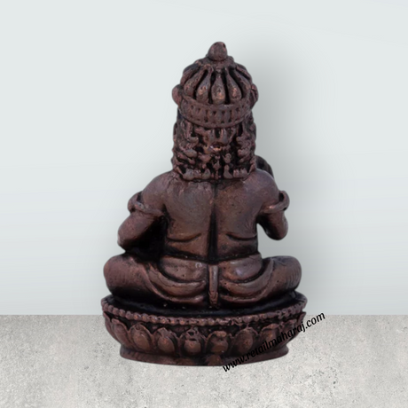 Kubera Statue - 1.5 x 1.25 Inches | Kuber Murti/ Copper Idol/ Kuberan Idol for Pooja/ 55 Gms Approx - Retail Maharaj