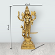 Mayil Murugan Statue - 8 x 4 Inches | Antique Brass Idol/ Peacock Murugan Silai for Pooja/ 1.125 Kgs Approx - Retail Maharaj