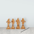 Naalvar Set- 5.75 x 2.25 Inches | Panchaloha Idol/ Appar/ Sundarar/ Sambandar/ Manikavasagar/ Nalvar Idols for Pooja - Retail Maharaj