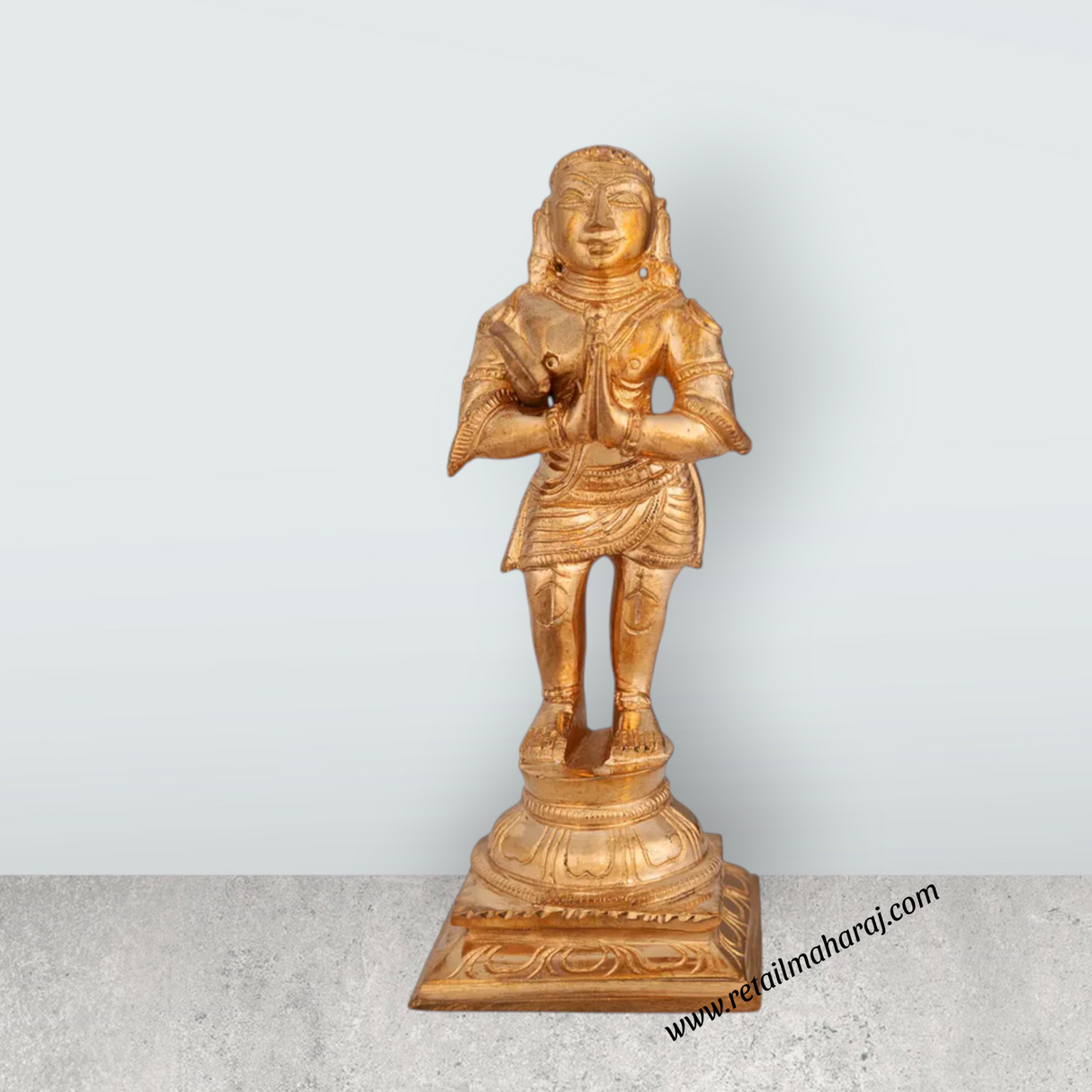 Naalvar Set- 5.75 x 2.25 Inches | Panchaloha Idol/ Appar/ Sundarar/ Sambandar/ Manikavasagar/ Nalvar Idols for Pooja - Retail Maharaj