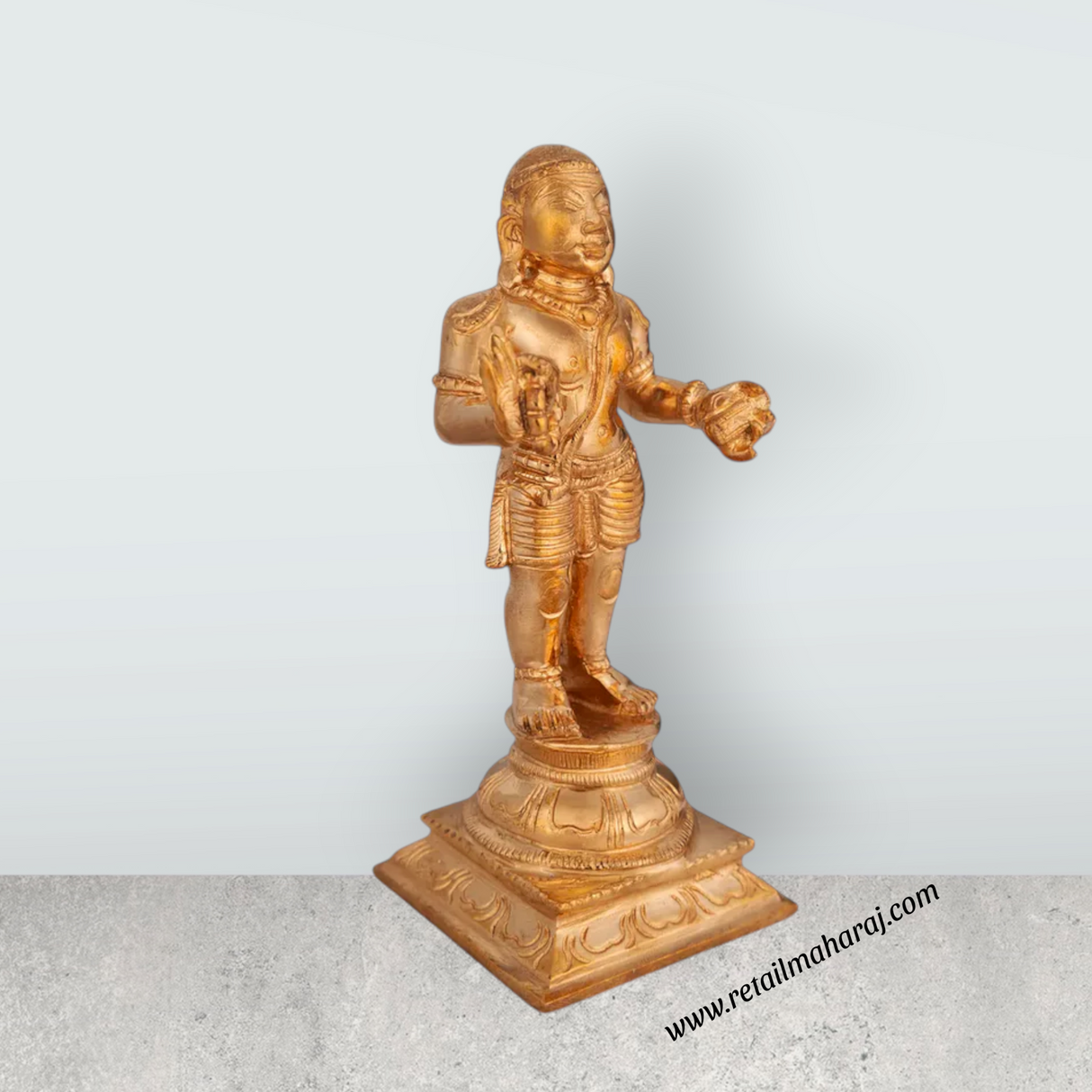 Naalvar Set- 5.75 x 2.25 Inches | Panchaloha Idol/ Appar/ Sundarar/ Sambandar/ Manikavasagar/ Nalvar Idols for Pooja - Retail Maharaj