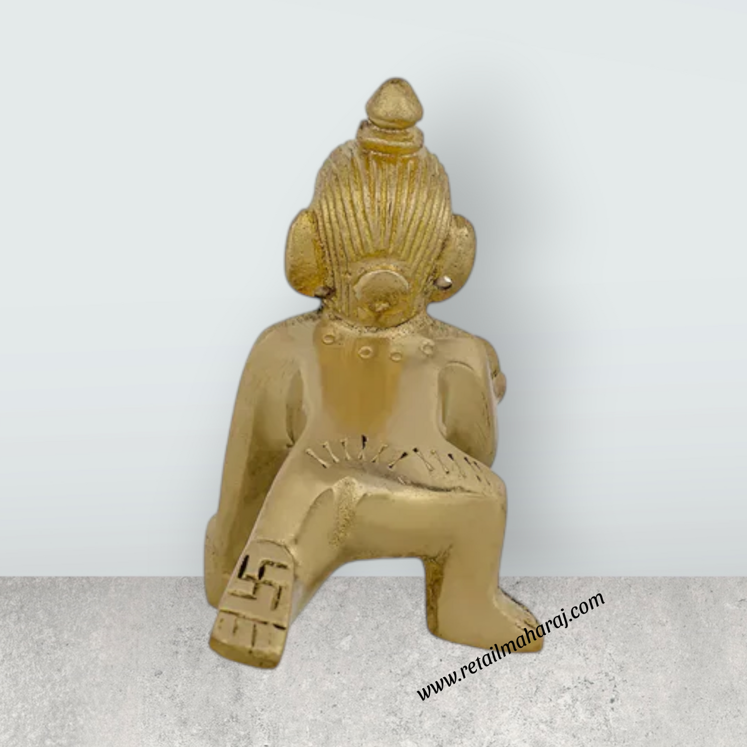 Crawling Krishna Murti – 2.5 X 2.5 Inches Brass Idol Laddu Gopal Murti Krishna Idol For Divine Blessings - Retail Maharaj