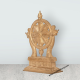 Vishnu Chakra with Base - 8 x 6 Inches | Panchaloha Statue / Vishnu Chakram for Pooja - Retail Maharaj