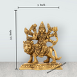 Durga Murti - 3.5 x 3 Inches | Brass Idol/ Antique Durga Maa Murti/ Durga Idol for Pooja/ 300 Gms Approx - Retail Maharaj