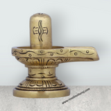 Shiv Ling Murti - 2.5 x 3 Inches | Antique Brass Idol/ Shiva Lingam Statue for Pooja/ 320 Gms Approx