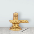 Shivling Statue - 2 x 2.25 Inches | Antique Brass Statue/ Mahadev Shivling Idol for Pooja/ 160 Gms Approx - Retail Maharaj