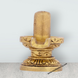 Shivling Statue - 2 x 2.25 Inches | Antique Brass Statue/ Mahadev Shivling Idol for Pooja/ 160 Gms Approx - Retail Maharaj
