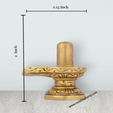 Shivling Statue - 2 x 2.25 Inches | Antique Brass Statue/ Mahadev Shivling Idol for Pooja/ 160 Gms Approx - Retail Maharaj