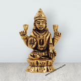 Laxmi Murti - 2 x 1.75 Inches | Brass Idol/ Lakshmi Idol/ Lakshmi Murti/ Lakshmi Statue for Pooja - Retail Maharaj