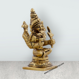 Kamakshi Idol - 3 x 2.5 Inches | Brass Idol/ Kamatchi Amman Statue for Pooja/ 160 Gms Approx