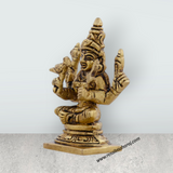 Kamakshi Idol - 3 x 2.5 Inches | Brass Idol/ Kamatchi Amman Statue for Pooja/ 160 Gms Approx