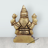 Laxmi Idol - 2 x 1.5 Inches | Antique Brass Idol/ Lakshmi Idol/ Lakshmi Murti for Pooja - Retail Maharaj