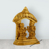 Laxmi Ganesh Murti - 4 Inches | Antique Brass Statue/ Lakshmi Ganesh Murti for Pooja/ 400 Gms Approx - Retail Maharaj