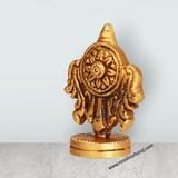 Vishnu Chakra - 2 Inches | Antique Brass Statue/ Vishnu Chakram for Pooja/ 80 Gms Approx - Retail Maharaj