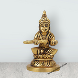 Annapuran Devi Murti - 3 Inches | Brass Idol/ Annapoorani Statue/ Annapurna Idol for Pooja
